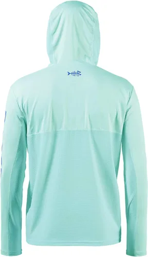 Vista 2 de BASSDASH UPF 50+ - Sudadera con capucha para hombre, protección solar UV, manga larga, rendimiento