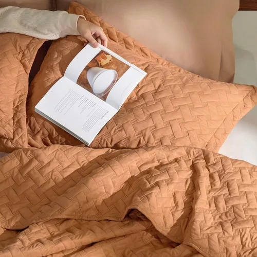 Vista 47 de Bedsure Colchas de tamaño Queen – Colchas ligeras tamaño Queen con patrón de tejido de canasta, ropa de cama suave, edredón de rosa polvorienta