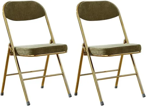 Vista 21 de CraftThink Sillas de comedor modernas, silla auxiliar tapizada para el hogar, con acabado mate, silla de comedor plegable con respaldo abierto