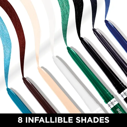 Vista 6 de L'Oreal Paris Infallible Grip Lápiz Delineador de Ojos de Gel Mecánico, Resistente a las Manchas, Maquillaje de Ojos Impermeable con Hasta 36 Horas