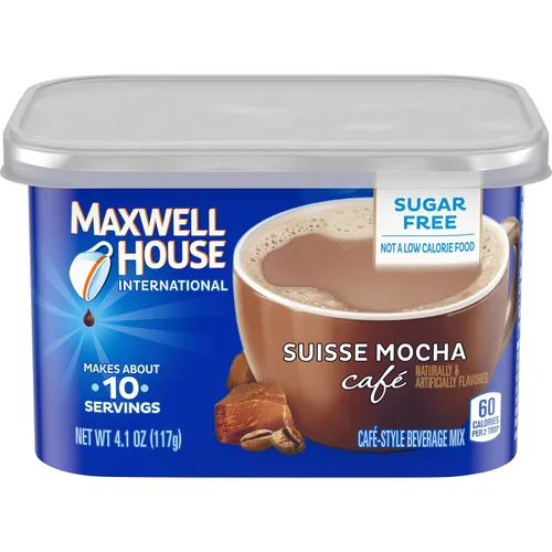 Vista 34 de Maxwell House Mezcla instantánea de bebidas estilo café, fácil de preparar, 1 recipiente, para café rápido por la mañana o merienda de la tarde