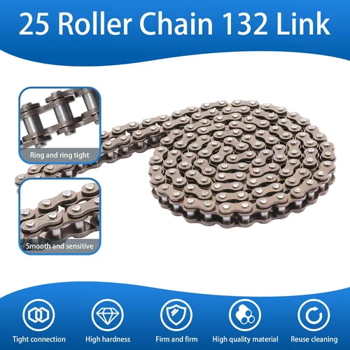 Vista 3 de Stylemafia Cadena de 25 rodillos de 132 eslabones + disyuntor de cadena de transmisión para Razor MX500 MX650 SX350 SX500 SX650 Mcgrath Dirt Rocket