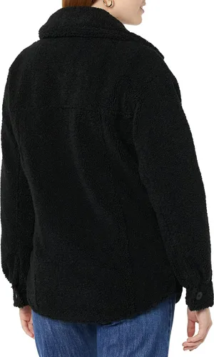 Vista 2 de Tienda Essentials Chaqueta de camisa de sherpa de peluche de gran tamaño para mujer (anteriormente Goodthreads)