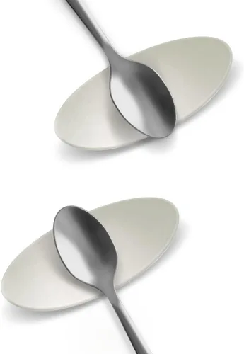 Vista 11 de Carrotez Soporte para cuchara de café de silicona, 2 piezas (0.2 x 1.6 x 3.74 pulgadas), soporte para cuchara flexible en forma de almendra
