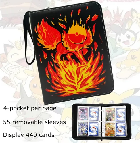 Vista 2 de Carpeta de tarjetas comerciales fundas para carpetas de tarjetas comerciales MARVIA protectores de libros de álbumes 4 bolsillos 55 mangas para 440