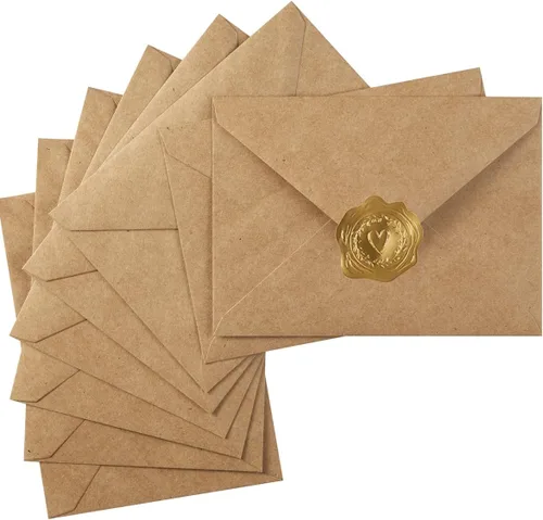 Vista 16 de Paquete de 50 sobres negros A7 de 5 x 7 pulgadas, sobres de invitación con solapa en V para tarjetas de 5 x 7, cumpleaños, bodas, graduaciones