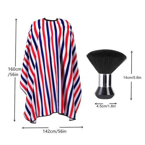 Vista 7 de YELEGAI Capa profesional de corte de pelo con cepillo para el cuello, capa de peluquería de salón de gran tamaño para hombres, mujeres y niños