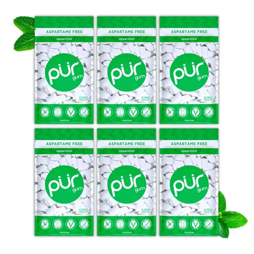 Vista 36 de PUR Gum Chicle sin aspartamo 100% xilitol Chicle natural con sabor a menta fresca, 55 piezas (paquete de 1)