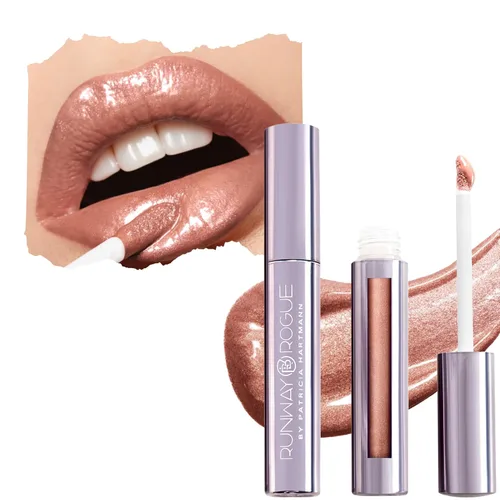 Vista 11 de Runway Rogue LuxGloss Brillo de Labios, Brillo de Labios Rosa Pastel Suave con Brillo y Alto Pigmento, 'Catwalk