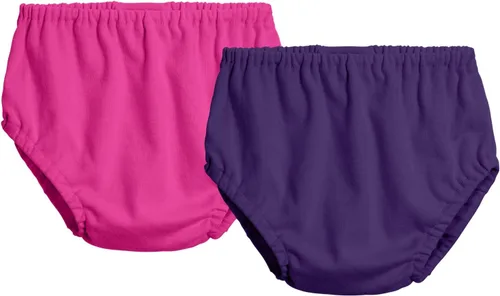 Vista 12 de City Threads Cotton Diaper Covers for Girls and Boys 2-Pack, Made in USA Baby Bloomers, Wear Over Disposable and Cloth