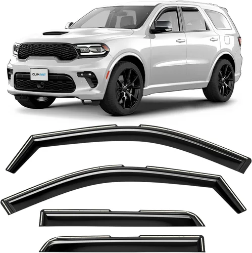 Vista 8 de CLIM ART - Deflectores de ventana de canal increíblemente duraderos para Jeep Cherokee 2014-2023, accesorios para autos de humo oscuro, viseras