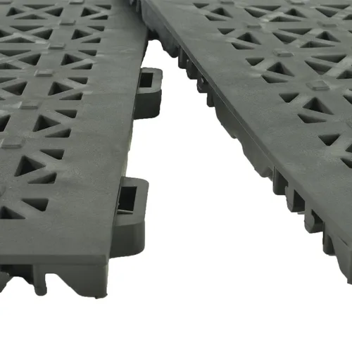 Vista 2 de Greatmats StayLock - Azulejos perforados de 0.5 pulgadas x 1 x 1 pies, paquete de 26 unidades (negro)