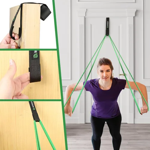 Vista 5 de WIKDAY Resistance Bands, Pull Up Bands, Workout Bands for Exercise, Thick Heavy Resistance Band Set with Door Anchor, Elastic Bands for Body