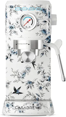 Vista 13 de CASABREWS CM5418 Cafetera espresso de 20 bares, cafetera de acero inoxidable con varita espumadora de leche, cafetera profesional con tanque de agua