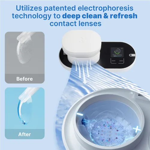 Vista 2 de ReO2 Gen6 Soft Contact Lens Cleaner for Moisture Retention, Advanced Cleaning Solution with Electrophoresis Technology, Deep Clean and Rehydrate in