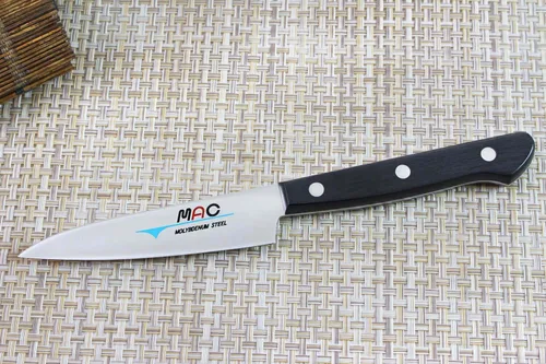 Vista 3 de MAC Knife Chef Series Juego de cuchillos de arranque de 2 piezas H-10, HB-70 Serie Chef 7.25" Cuchillo de chef estilo Gyutou y cuchillo de pelar