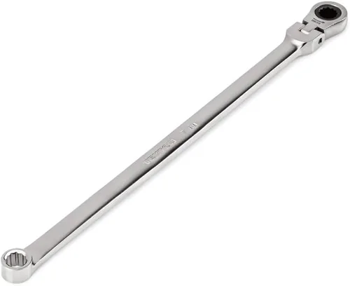 Vista 33 de TEKTON Llave de extremo de caja de trinquete de 1/2 x 9/16 pulgadas de largo con cabeza flexible de 12 puntos WRB36313