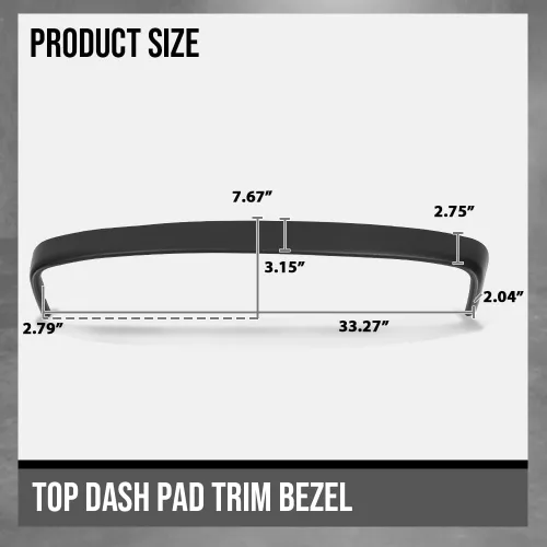 Vista 3 de G-PLUS Bisel superior para salpicadero, color negro, compatible con camioneta Toyota T3000 1989 1990 1991 1992 1993 1994 1995