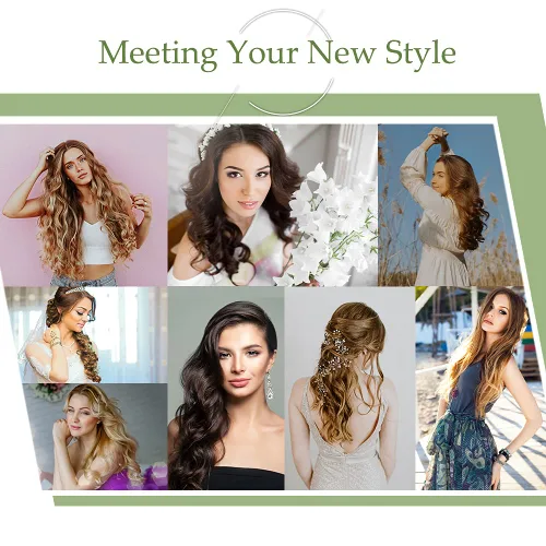 Vista 6 de HSPJHTM Extensiones de cabello castaño rojizo con clip, extensiones de cabello sintético de 22 pulgadas para Halloween, extensiones de cabello