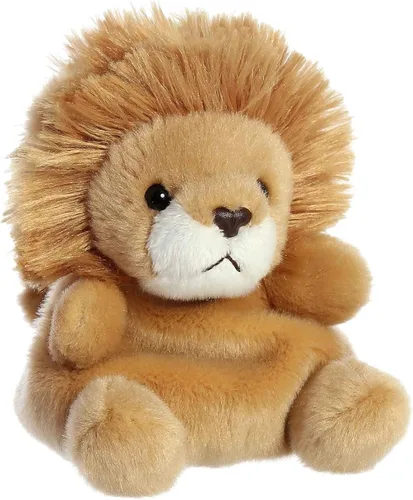 Vista 2 de Aurora® Adorable Palm Pals™ Leno Lion™ Animal de peluche, diversión de bolsillo, juego sobre la marcha, marrón, 5 pulgadas