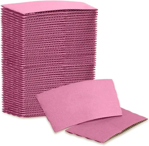 Vista 11 de EchoDone Fundas desechables de 8 onzas para tazas de café para bebidas calientes, chaquetas de papel corrugado, 200 unidades, color negro (sin tazas)