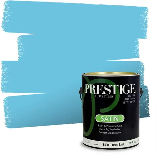 Vista 52 de Prestige Paints. - Base y pintura para exteriores en un solo galón, 1 galón. plano, comparable con Sherwin Williams Topsail.