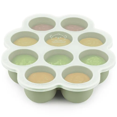 Vista 15 de KeaBabies Bandejas de silicona para congelador de alimentos con tapa, 2 onzas x 10 vainas, recipientes de almacenamiento de alimentos para bebés
