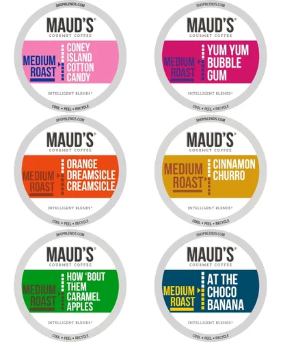 Vista 51 de Maud's - Cápsulas de café reciclables, compatibles con la cafetera Keurig K-Cup, una sola porción de café 100% arábica de tueste medio, 18