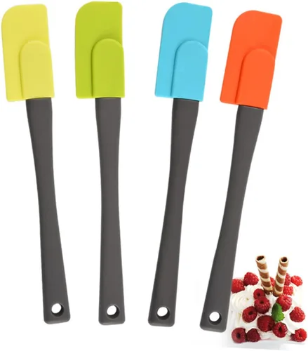 Vista 9 de UPKOCH Espátula de metal para glasear, queso crema, 4 piezas, espátula de cocina de silicona, espátula de mantequilla de maní, cuchillo