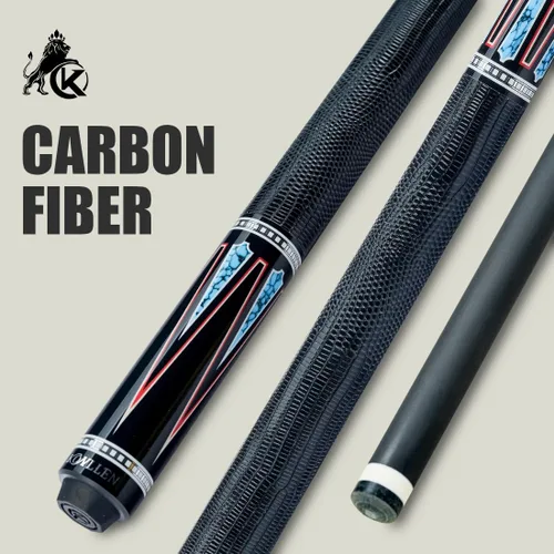 Vista 2 de KONLLEN Carbon Fiber Pool Cue Stick 58-inch Professional Pool Sticks Low Deflection Pool Cue for Adults Ultra-Smooth Billiard Cues with 12.5mm Tip