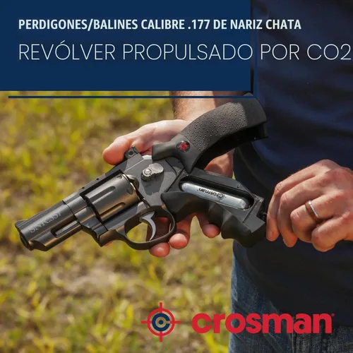 Vista 6 de Revólver de aire de metal Crosman SNR357 CO2 con munición dual