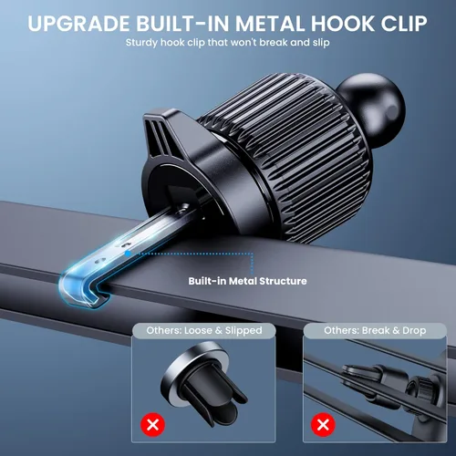 Vista 4 de Soporte de teléfono para coche, soporte de teléfono celular manos libres, soporte para ventilación de automóvil, soporte para automóvil, compatible