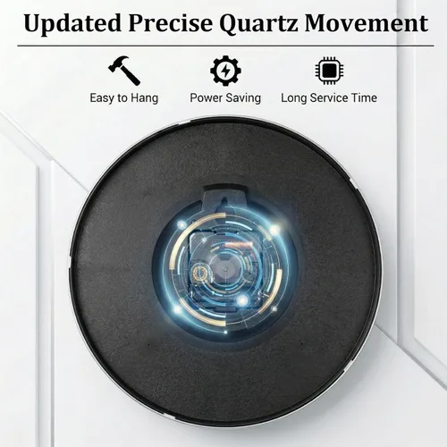 Vista 5 de Maxspace Modern Wall Clock,12.8 inch Silent Non Ticking Wall Clock,Battery Operated, Analog Wall Clock for Living Room Bedroom Kitchen Office