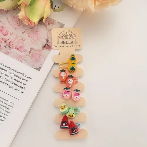 Vista 4 de BELLA 50pcs (25 pares) Mix Colorful Niñas Elásticas Lazos para el pelo