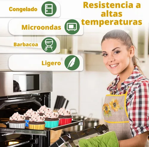 Vista 4 de 120 Pcs Moldes de Papel de Aluminio para Hornear Mini Moldes para Pasteles con Tapas 5 oz Forros para Cupcakes Moldes Desechables para Magdalenas