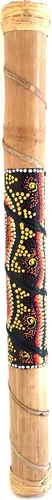 Vista 2 de Palo de lluvia de bambú palo de lluvia musical de percusión instrumento pintado a mano - gran tamaño 24 ", marca JIVE - NO HECHO EN CHINA