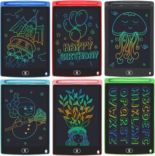 [Mejorado] Paquete de 6 Tabletas de Escritura LCD para Niños al Por Mayor, Tableta de Dibujo Colorida de 8.5 Pulgadas, Almohadillas de Dibujo para