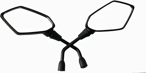 Vista 2 de Espejos retrovisores de fibra negra compatibles con Yamaha MT-03 2020