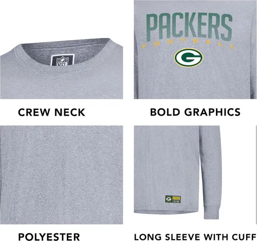 Vista 18 de Ultra Game Camiseta de manga larga oficial de la NFL para llevar el día del partido, para hombre