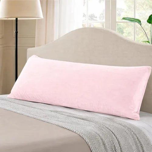 Vista 16 de EVOLIVE Micromink Suave, Piel Sintética, Funda de Almohada Corporal de Gamuza Sintética 21"x54" de Repuesto con Cierre de Cremallera