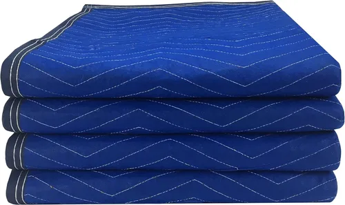 Uboxes Pro Economy - Mantas móviles (paquete de 4) 35 libras/doz 2.92 lb/ea 72 x 80 pulgadas, azul