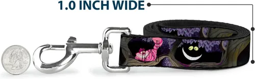 Vista 5 de Buckle-Down Correa para mascotas - Escenas de gatos de Alice & the Cheshire - 6 pies de largo - 1.5 pulgadas de ancho