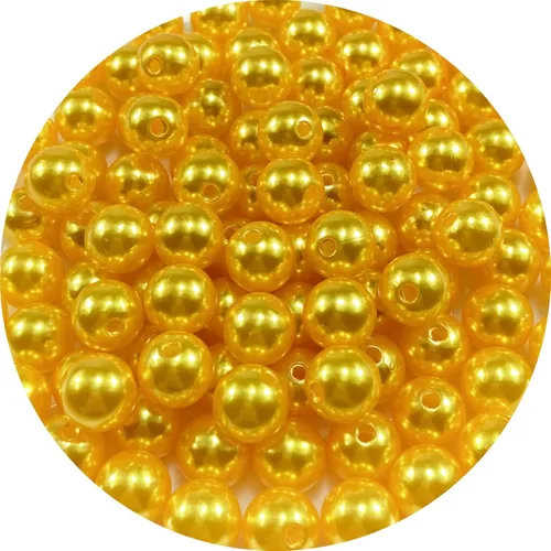 Vista 49 de 2000 unidades de cuentas de perlas de 4 mm cuentas de perlas negras cuentas de perlas redondas sueltas con agujeros para manualidades de costura