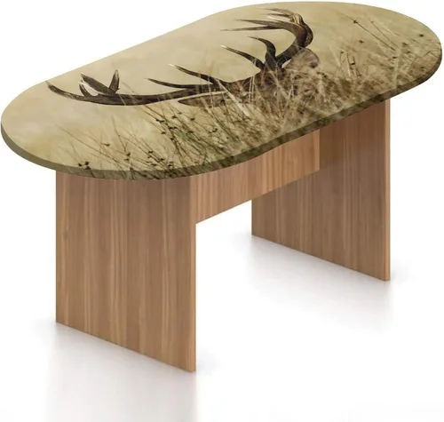 Vista 24 de Mantel ovalado ajustable de poliéster elástico con estampado de leopardo y guepardo con diseño de beso, se adapta a mesas ovaladas de hasta 42 x 60