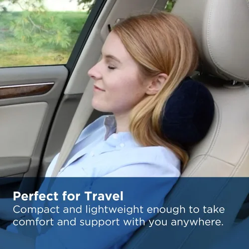 Vista 4 de Almohada de viaje multiusos de espuma viscoelástica Tempur-Pedic, en forma de maní, para el alivio de la presión lumbar en el cuello y la espalda