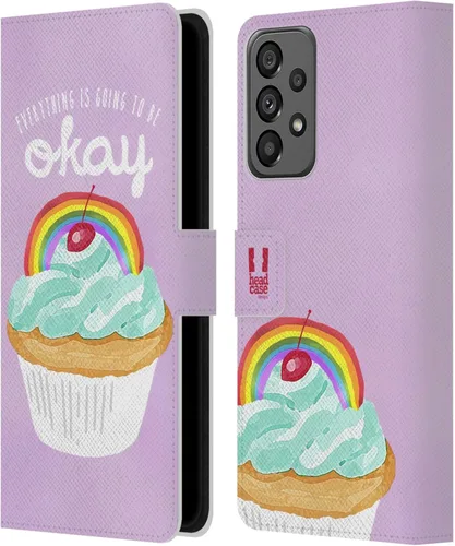 Vista 149 de Head Case Designs Assortment Cupcakes Happiness Leather Wallet Case Compatible with Samsung Galaxy A07 4G Surtido