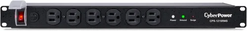 Vista 10 de Montaje del rack PDU Cyberpower Cps-1220 Rms, conector múltiple, 12 salida 20 A, 2400 VA, 1800 julios 15 A Negro