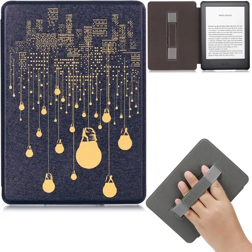 Vista 21 de Funda para Kindle (10ª generación 2019), piel sintética, delgada, ligera, con funda protectora inteligente de encendido y apagado automático