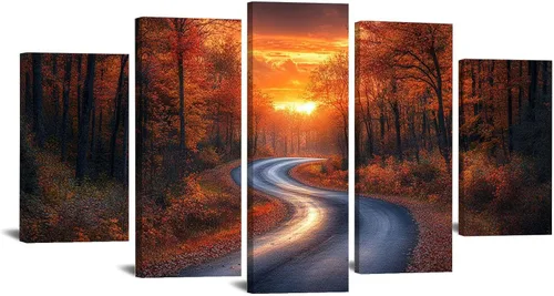 EQOBKYE Vintage Wall Art Decor Prints Wall Decor, Retro Aesthetic Painting Landscape Canvas Wall Art for Living Room Home - 60x125cm(24x50in)