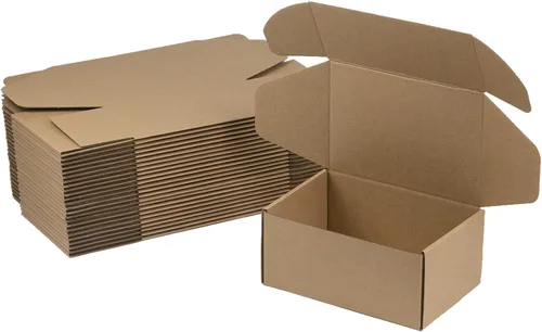 Vista 11 de Cajas de envío de 4 x 4 x 2 pulgadas, paquete de 25 cajas de cartón corrugado marrón para pequeñas empresas
